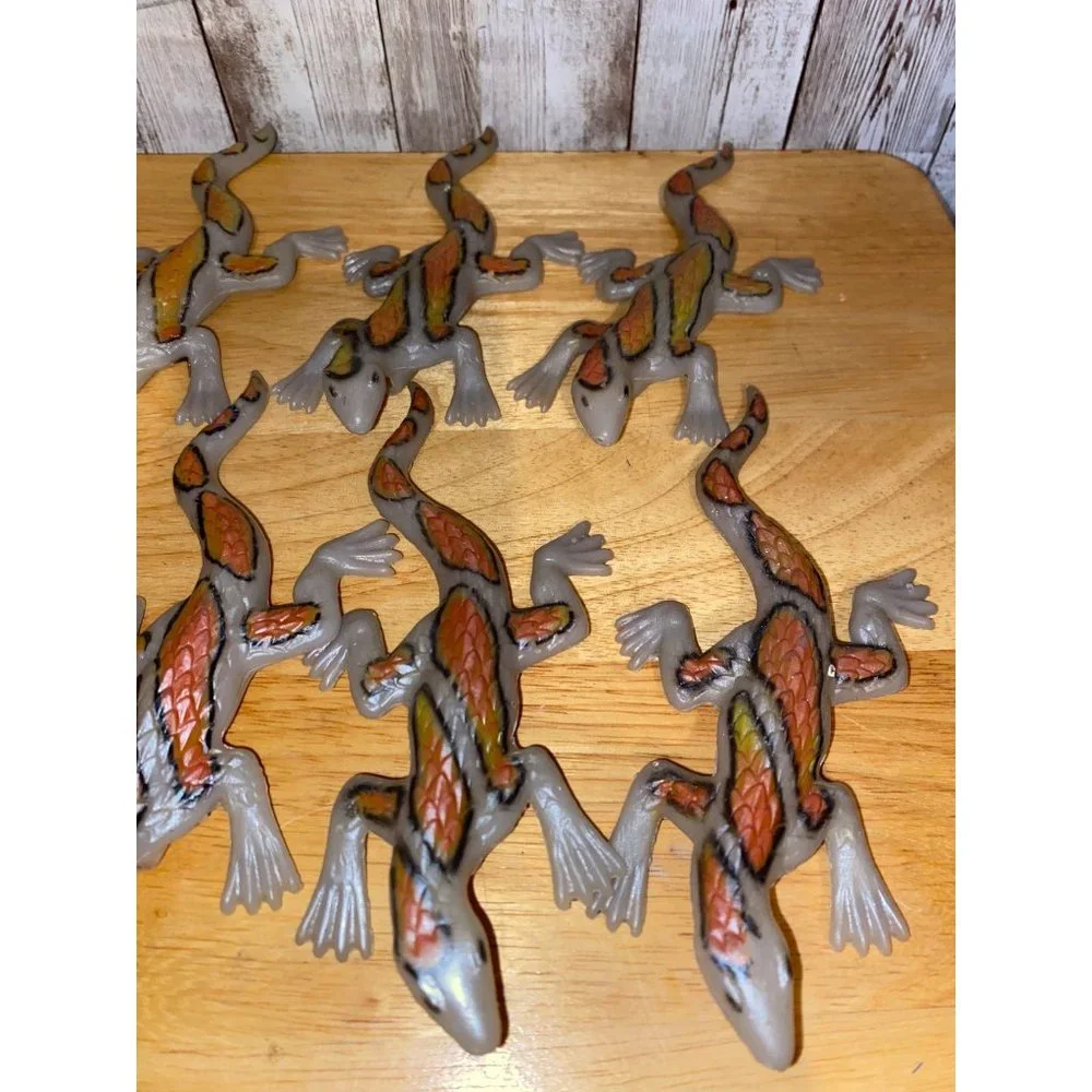 10 Vintage Lizards String Light Covers Set Halloween Decoration Blow Mold